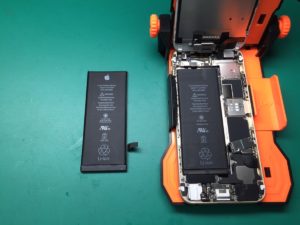iPhone6水没洗浄バッテリー0203